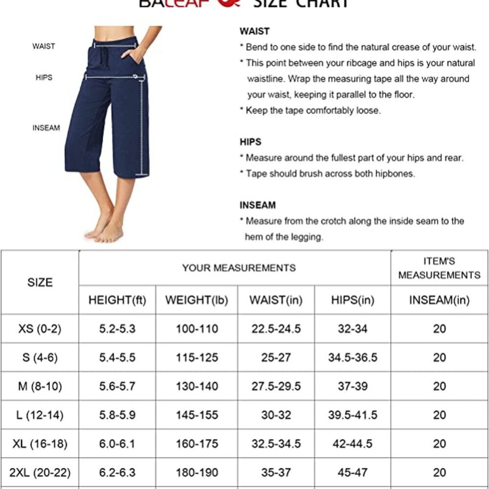 COPY - Women's Capri Pants Casual Summer Cotton Yoga Wide Leg((S/M/XL) BLACK - Picture 6 of 7